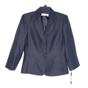TAHARI Women's Black Button Front Suit Jacket/Blazer Size 6 (NWT)